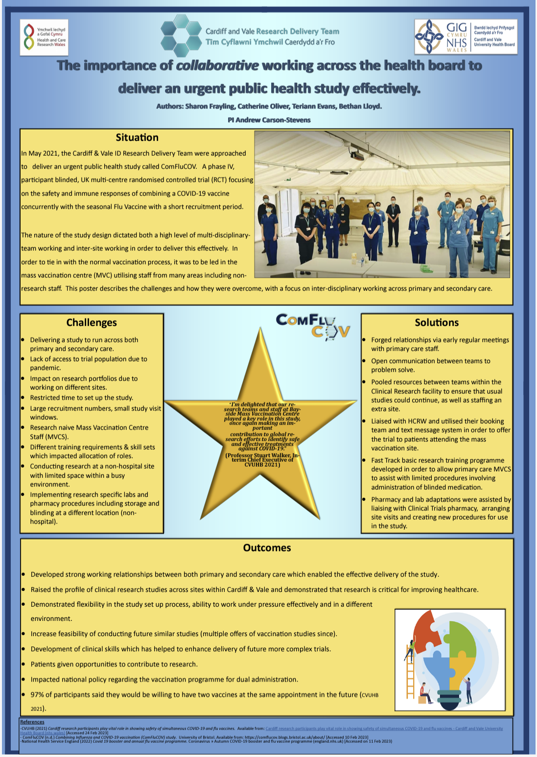 The importance of collaborative working to deliver urgent public health study poster
