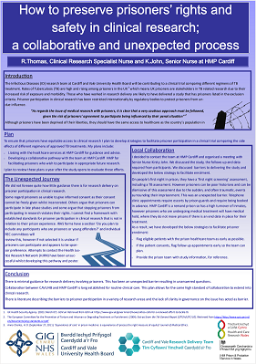 How to preserver prisoners' rights and safety in clinical research poster