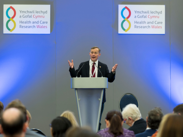 Professor Kieran Walshe speaks at 2019 Health and Care Research Wales conference
