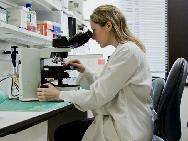 Female scientist working in a laboratory