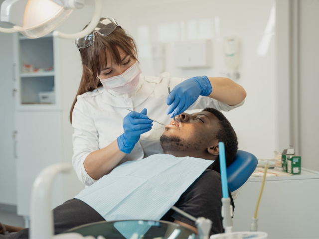 dentist with a patient