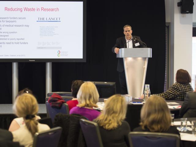 Someone presenting at an event