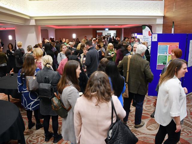 Crowd of people at an event