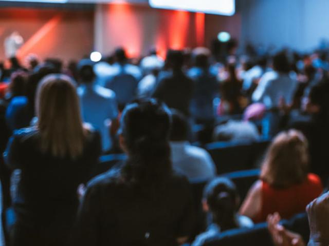 people attending conference