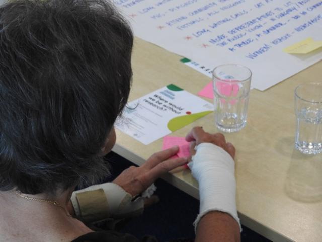 lady discussing public involvement