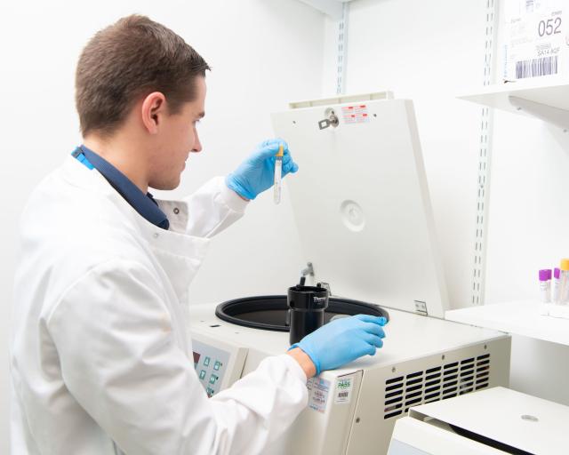a scientist doing laboratory test