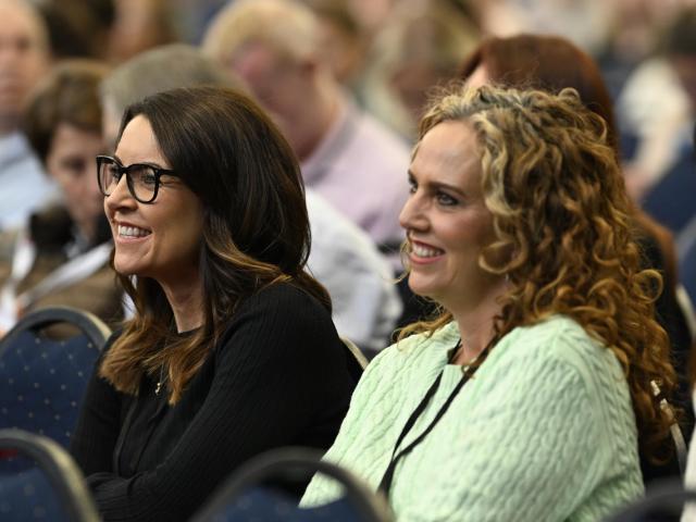 women attending a conference