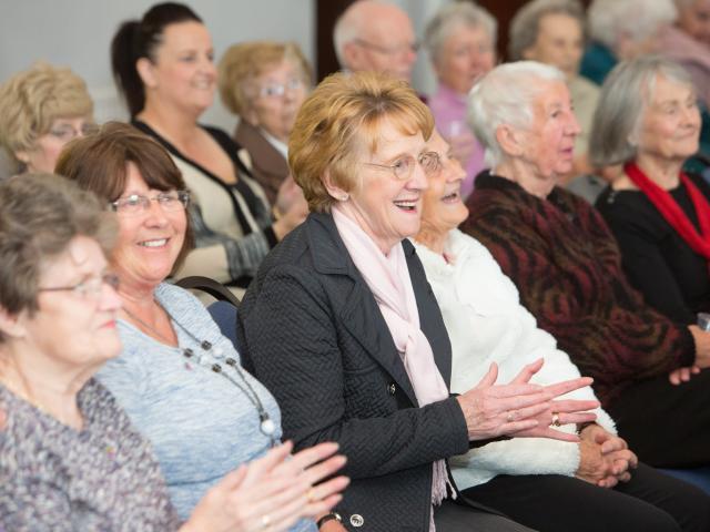 Women smiling