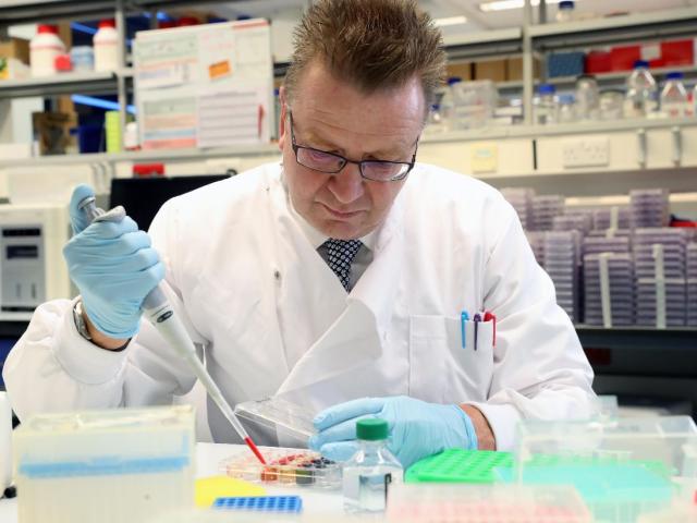 man working in lab