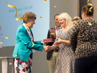 award presentation at Health and Care Research Wales Conference 2017