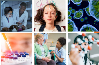 Group of 6 pictures showing MRC's work