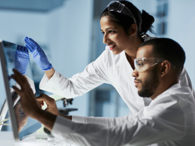 Scientists at work.